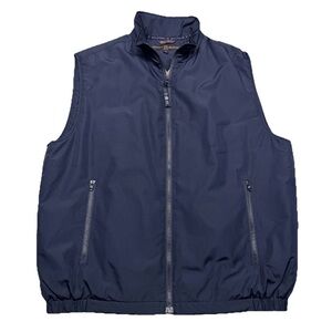 Vintage Tommy Hilfiger Golf Vest Men’s Size Large Navy Full Zip Mesh Lined - EUC